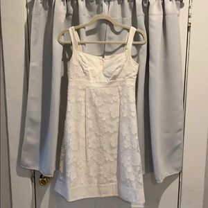 Cache white sweetheart floral dress size 2